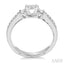Round Shape Lovebright Diamond Engagement Ring