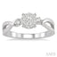 Round Shape Lovebright Diamond Engagement Ring