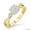 Round Shape Lovebright Diamond Engagement Ring