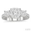 Cushion Shape Past Present & Future Lovebright Essential Diamond Engagement Ring