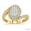 Oval Shape Halo Lovebright Diamond Engagement Ring