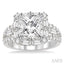 Princess Shape Semi-Mount Halo Diamond Engagement Ring