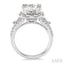 Princess Shape Semi-Mount Halo Diamond Engagement Ring
