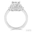 Princess Shape Semi-Mount Halo Diamond Engagement Ring