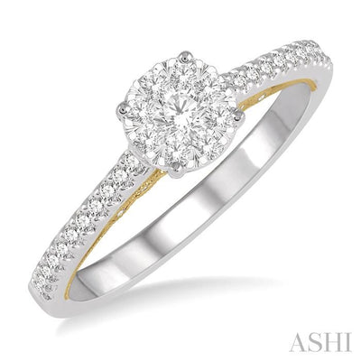 Round Shape Lovebright Diamond Engagement Ring