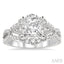 Princess Shape Semi-Mount Diamond Engagement Ring