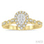 Pear Shape Halo Lovebright Diamond Engagement Ring