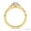 Pear Shape Halo Lovebright Diamond Engagement Ring