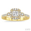 Princess Shape Semi-Mount Diamond Engagement Ring
