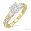 Round Shape Lovebright Diamond Engagement Ring