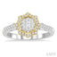 Round Shape Halo Lovebright Diamond Fashion Ring