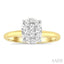 Oval Shape Lovebright Diamond Engagement Ring