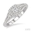 Princess Shape Halo Diamond Engagement Ring