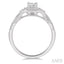 Princess Shape Halo Diamond Engagement Ring