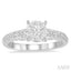 Round Shape Lovebright Diamond Engagement Ring