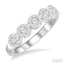 Round Shape 5 Stone Lovebright Essential Diamond Wedding Band