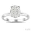 Oval Shape Lovebright Diamond Engagement Ring