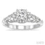 Princess Shape Semi-Mount Diamond Engagement Ring
