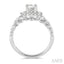 Princess Shape Semi-Mount Diamond Engagement Ring