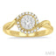 Round Shape Lovebright Diamond Engagement Ring