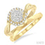 Round Shape Lovebright Halo Diamond Wedding Set