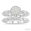 Round Shape Halo Lovebright Diamond Wedding Set