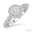 Round Shape Halo Lovebright Diamond Engagement Ring
