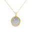 Diamond Pave Pendant with Paperclip Chain