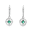 Emerald & Diamond Leverback Earrings
