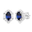Sapphire & Diamond Stud Earrings