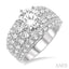 Round Shape Semi-Mount Diamond Engagement Ring