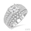 Princess Shape Semi-Mount Diamond Engagement Ring