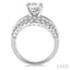 Princess Shape Semi-Mount Diamond Engagement Ring