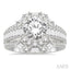 Round Shape Semi-Mount Diamond Engagement Ring