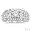 Round Shape Semi-Mount Diamond Engagement Ring