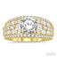 Round Shape Semi-Mount Diamond Engagement Ring