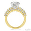 Round Shape Semi-Mount Diamond Engagement Ring