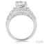 Princess Shape Semi-Mount Halo Diamond Engagement Ring