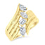 Mixed Shape Diamond Bypass Fashion Ring