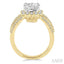 Cushion Shape Semi-Mount Halo Diamond Engagement Ring