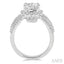Cushion Shape Semi-Mount Halo Diamond Engagement Ring