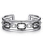 Bujukan Sterling Silver Black Spinel Bangle Bracelet