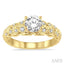 Round Shape Semi-Mount Diamond Engagement Ring