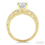 Round Shape Semi-Mount Diamond Engagement Ring
