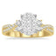 Oval Shape Diamond Lovebright Engagement Ring