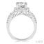 Princess Shape Semi-Mount Halo Diamond Engagement Ring