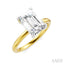 Emerald Shape Semi-Mount Diamond Engagement Ring