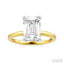 Emerald Shape Semi-Mount Diamond Engagement Ring