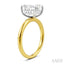 Emerald Shape Semi-Mount Diamond Engagement Ring