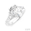 Oval Shape Semi-Mount Diamond Engagement Ring